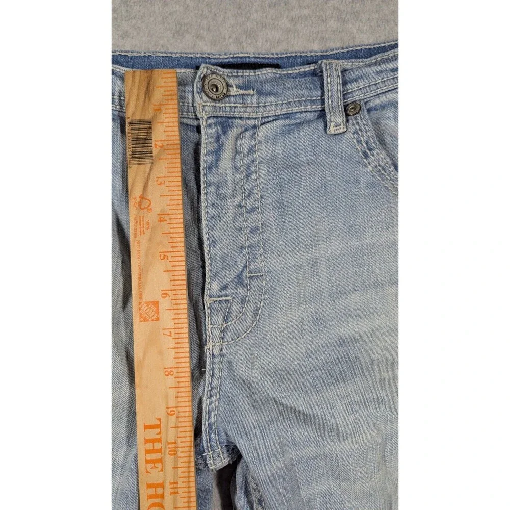 BKE Men Jeans 36x29 Tyler Straight Whiskering Light Wash Cotton Zip‎ Fly